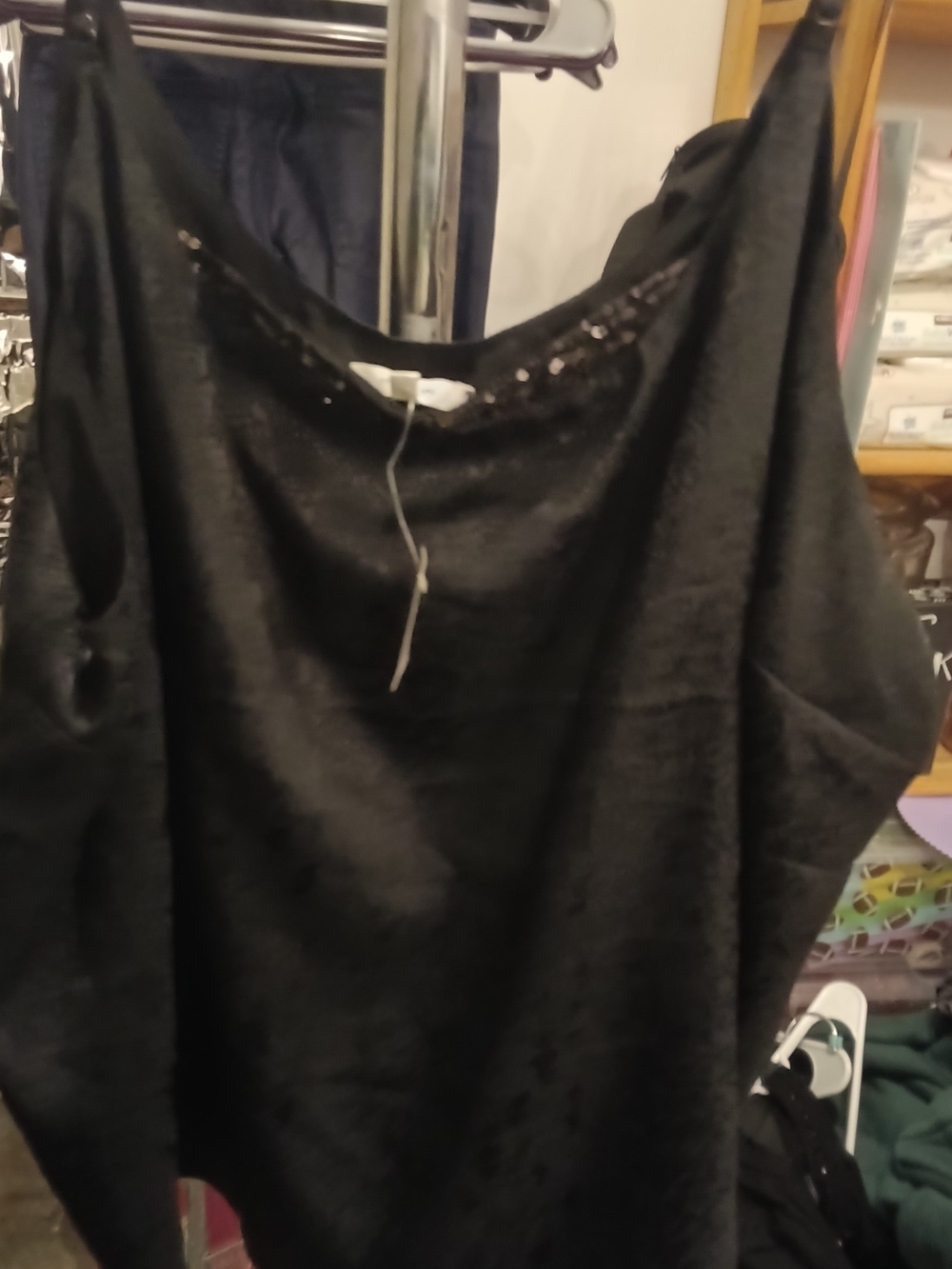 Maurices Black Sequin-Trim Women's Tank